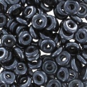 O Bead 4 mm Jet Hematite x5g|raw }}