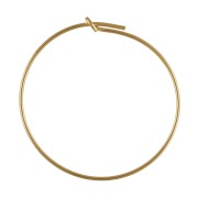 Gold filled 30mm x 0.7mm Creole to decorate x2|raw }}