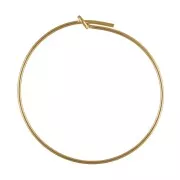 Gold filled 30mm x 0.7mm Creole to decorate x2