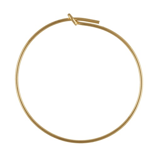 Gold filled 30mm x 0.7mm Creole to decorate x2