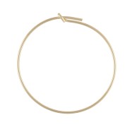 Gold filled 25mm x 0.7mm Creole to decorate  x2|raw }}