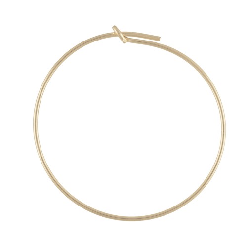 Gold filled 25mm x 0.7mm Creole to decorate x2