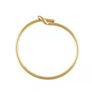 15mm Thin hoop earrings to decorate - Gold filled x2