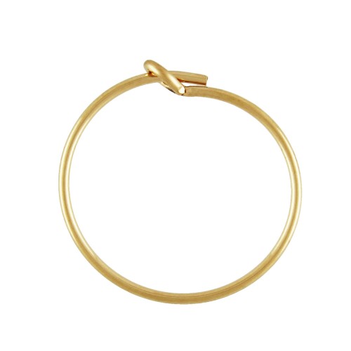 15mm Thin hoop earrings to decorate - Gold filled x2