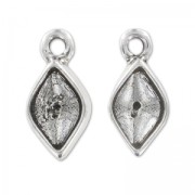 Pendant cab double face setting shaped  4230 14x9mm Old silver|raw }}