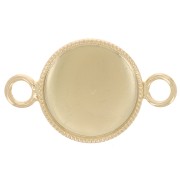 spacers setting for 10mm flat-back cabochons - Gold Tone x4