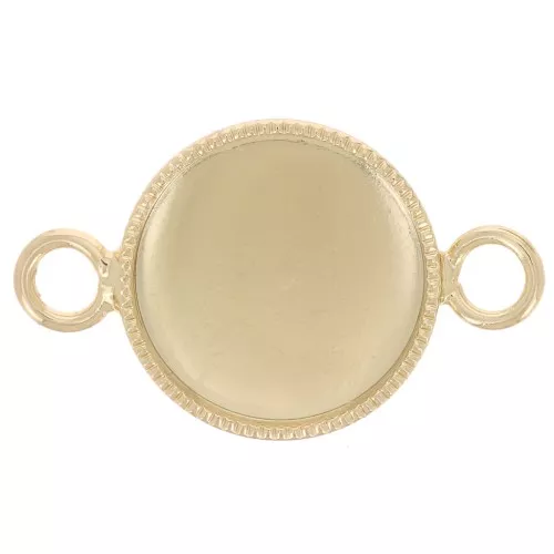 spacers setting for 10mm flat-back cabochons - Gold Tone x4