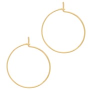 25mm hoop earrings to decorate - Gold Tone x2|raw }}