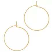 25mm hoop earrings to decorate - Gold Tone x2