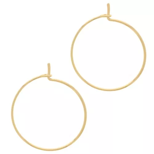 25mm hoop earrings to decorate - Gold Tone x2