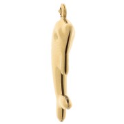 18x12mm 304L stainless steel Dolphin pendant - Gold x1