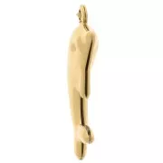 18x12mm 304L stainless steel Dolphin pendant - Gold x1