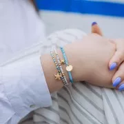 14x12mm Stainless Steel 304L Starfish Charm - Gold x1