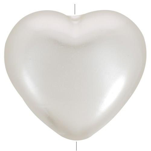 24x27mm imitation freshwater pearl Heart pearl - Cream pearl x1