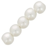 4mm Round beads imitation freshwater pearl - Cream Pearl x100|raw }}