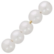 4mm Round beads imitation freshwater pearl - Pearly white x100|raw }}