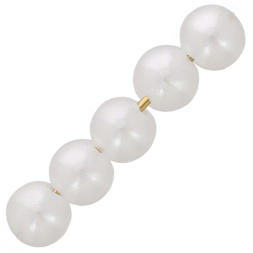 4mm Round beads imitation freshwater pearl - Pearly white x100