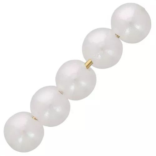 4mm Round beads imitation freshwater pearl - Pearly white x100