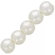 5mm Round beads imitation freshwater pearl - Cream pearl x80