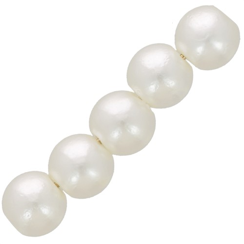 5mm Round beads imitation freshwater pearl - Cream pearl x80