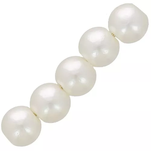 5mm Round beads imitation freshwater pearl - Cream pearl x80
