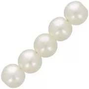 6mm Round beads imitation freshwater pearl - Cream pearl x60