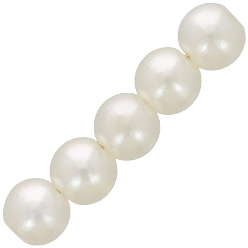 6mm Round beads imitation freshwater pearl - Cream pearl x60