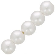 6mm Round beads imitation freshwater pearl - Pearly white x60|raw }}