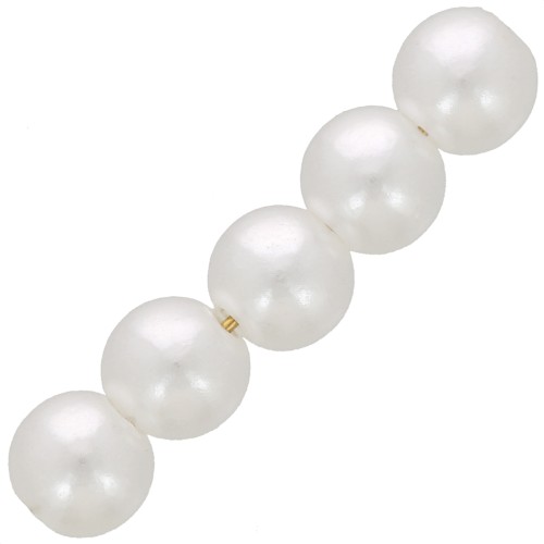 6mm Round beads imitation freshwater pearl - Pearly white x60
