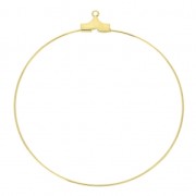 Earring hoops 50mm Gilded with fine 24K x2|raw }}