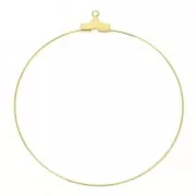 Earring hoops 50mm Gilded with fine 24K x2