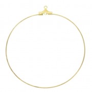 Earring hoops 50mm Gilded with fine 24K x2
