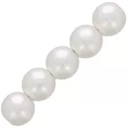 8mm Round beads imitation freshwater pearl - Pearly white x50