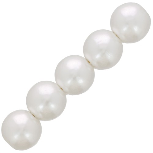 8mm Round beads imitation freshwater pearl - Pearly white x50