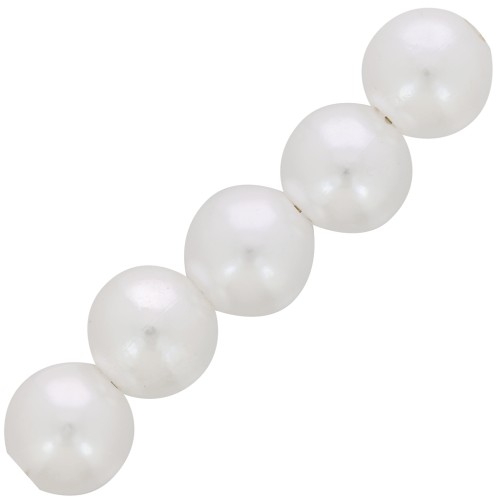 10mm Round beads imitation freshwater pearl - Pearly white x50