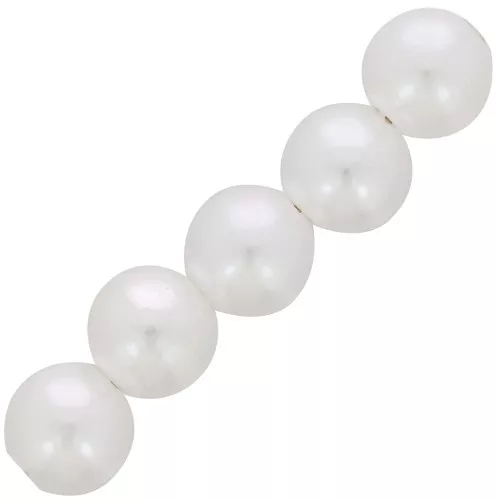 10mm Round beads imitation freshwater pearl - Pearly white x50