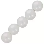 14mm imitation freshwater pearl Round beads - Pearly white x20