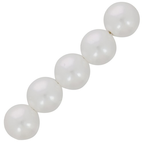 14mm imitation freshwater pearl Round beads - Pearly white x20