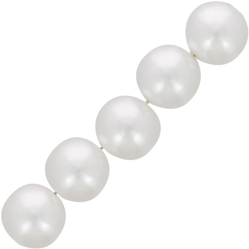 18mm imitation freshwater pearl Round beads - Pearly white x10