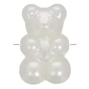 18x12mm Teddy bead horizontal hole - imitation freshwater pearl - Cream pearl x1