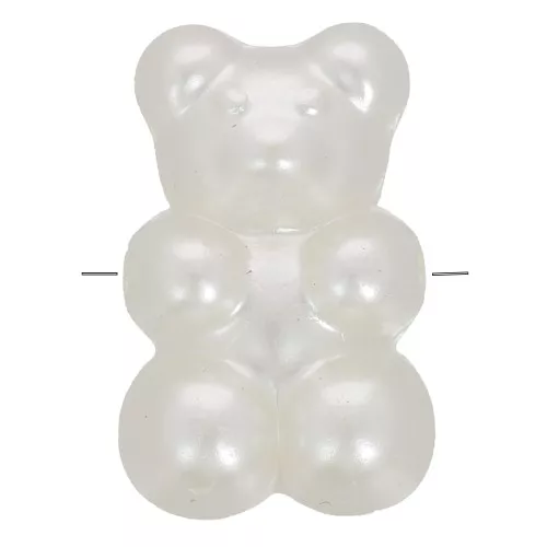 18x12mm Teddy bead horizontal hole - imitation freshwater pearl - Cream pearl x1