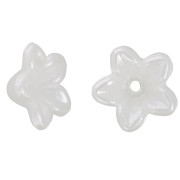 10mm Flowers - imitation freshwater pearl - Pearly white x20|raw }}