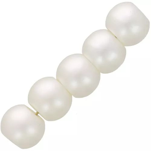 12mm Large-hole beads - imitation freshwater pearl - Cream Pearl x10
