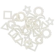 Assortments of 120 imitation freshwater pearl star moons - Pearly cream x1