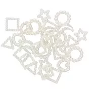 Assortments of 120 imitation freshwater pearl star moons - Pearly cream x1