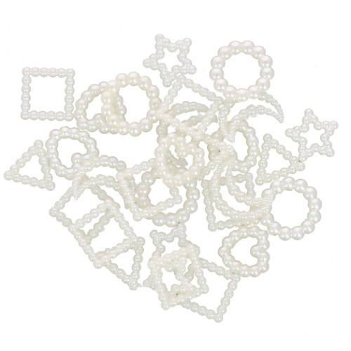 Assortments of 120 imitation freshwater pearl star moons - Pearly cream x1