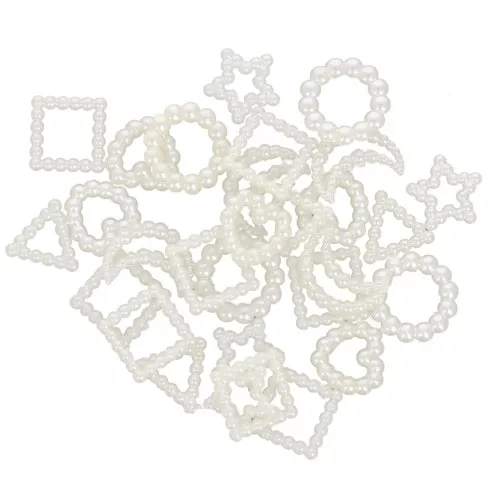 Assortments of 120 imitation freshwater pearl star moons - Pearly cream x1
