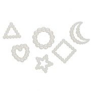 Assortments of 120 imitation freshwater pearl star moons - Pearly cream x1