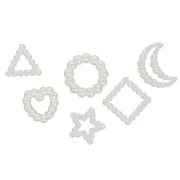 Assortments of 120 imitation freshwater pearl star moons - Pearly cream x1