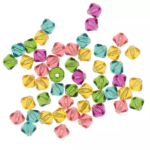 Mix of 4mm PureCrystal 5328 Crystal Bicones Flamingo x50